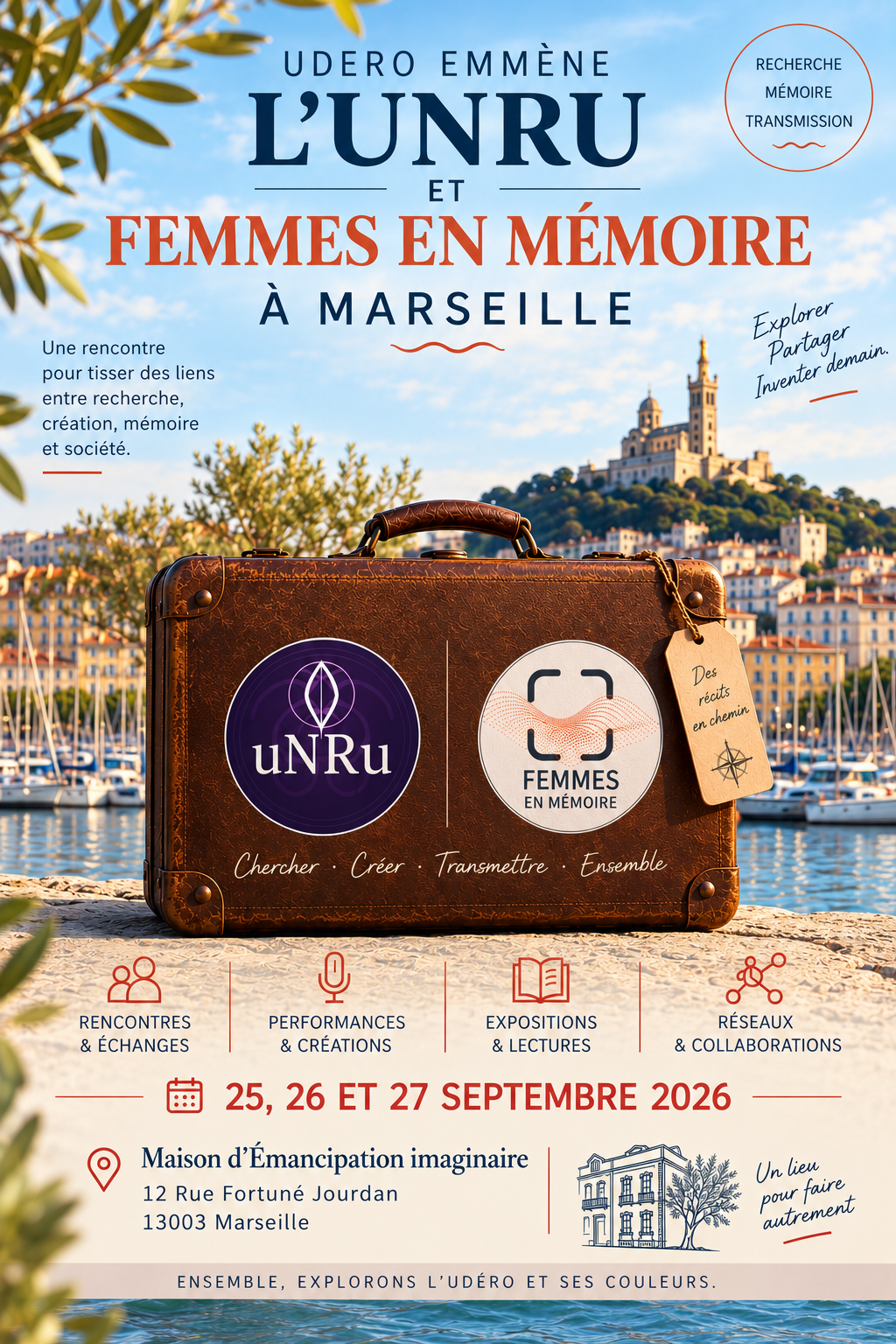 Affiche UDERO Marseille : L'UNRU et Femmes en Mémoire